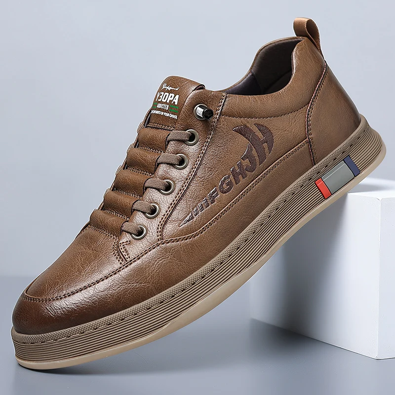 Trendy Men's Casual Shoes Simple Men's Retro Genuine Leather Shoes Elegant Formal  Commuter Work Shoes Free Delivery Loafers