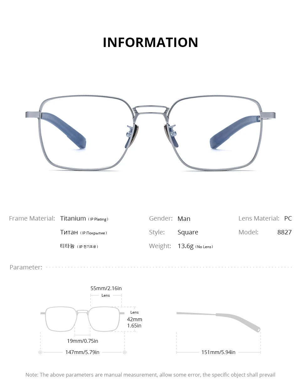 FONEX Titanium Glasses Frame Men New Brand Design Square Eyeglasses Male High Quality Ultralight Japanese Custom Eyewear DRX8827