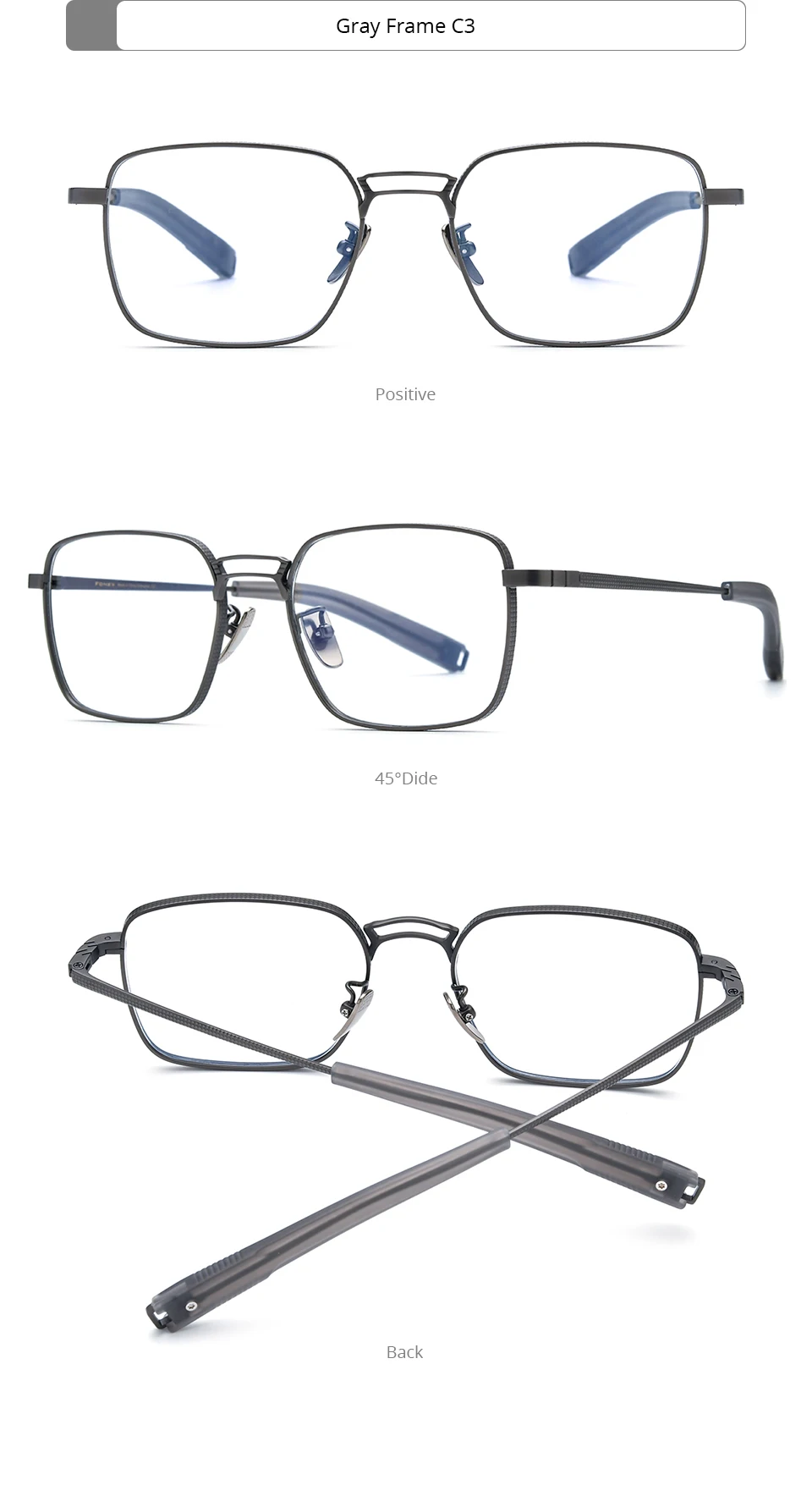 FONEX Titanium Glasses Frame Men New Brand Design Square Eyeglasses Male High Quality Ultralight Japanese Custom Eyewear DRX8827