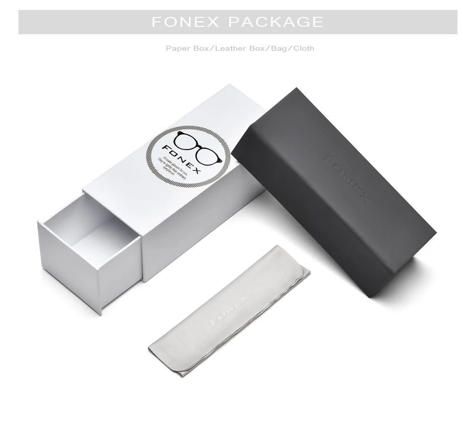 FONEX Titanium Glasses Frame Men New Brand Design Square Eyeglasses Male High Quality Ultralight Japanese Custom Eyewear DRX8827