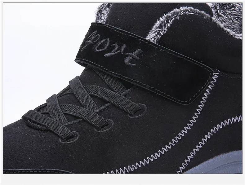 Waterproof Winter Men Boots Suede Warm Snow Outdoor Sneakers Boots Men Work Casual Shoes High-top Non-slip Ankle Boots