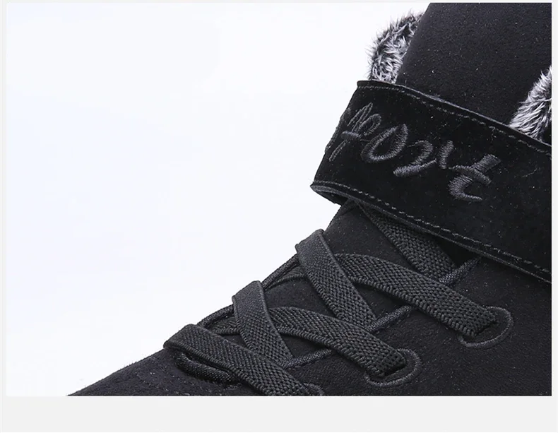 Waterproof Winter Men Boots Suede Warm Snow Outdoor Sneakers Boots Men Work Casual Shoes High-top Non-slip Ankle Boots