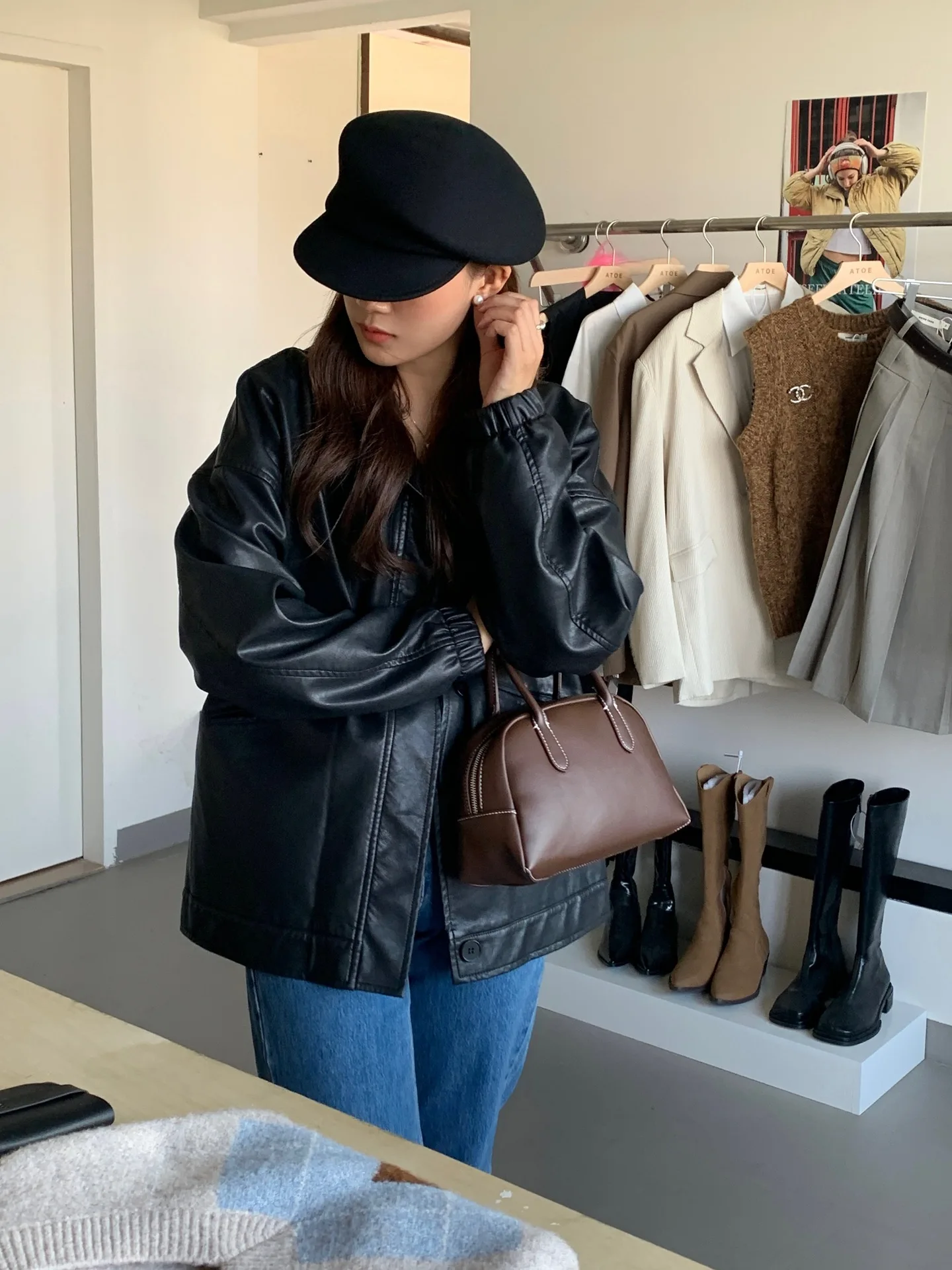 High-end Asymmetrical Woolen Newsboy Hat Women's autumn-winter Octagon Hat Painter Beret Hat Vintage Fez Hat M401