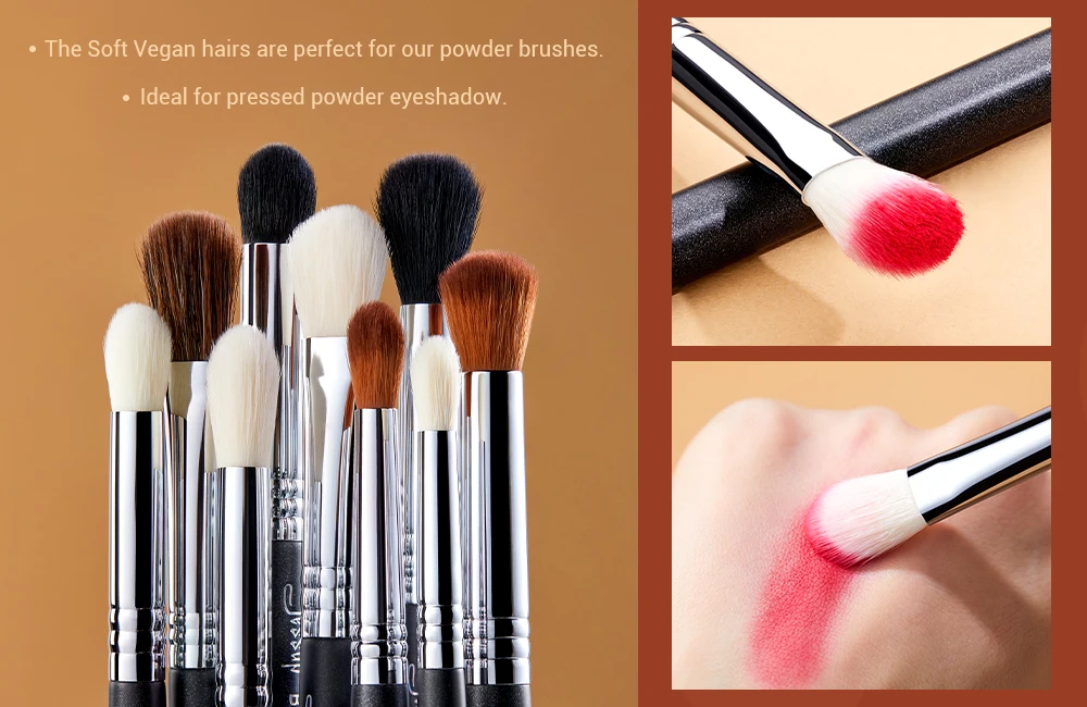 Jessup Eye Makeup Brushes Set Professional Eye Blending Brush Synthetic Blends Shadow Crease Pencil Smoky T338