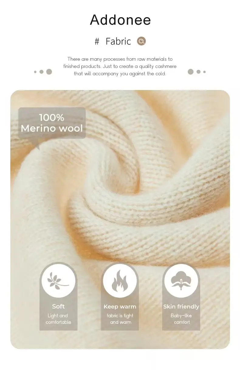 Women 100% Merino Wool Cloak Pullover Shawl Grace Simple Style Office Lady Mid Long Contrasting Cloak Autumn Winter Cashmere Top