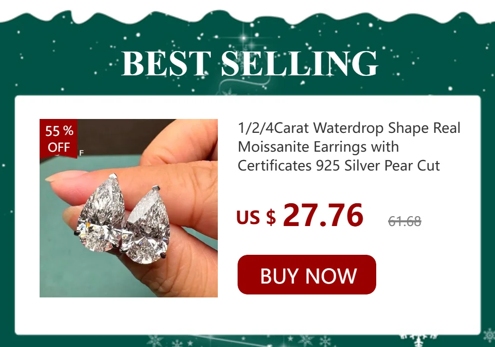 1-4carat Waterdrop Moissanite Pendant Necklace with Certificate S925 Silver Solitaire Pear Cut Lab Diamond Neckchain for Woman