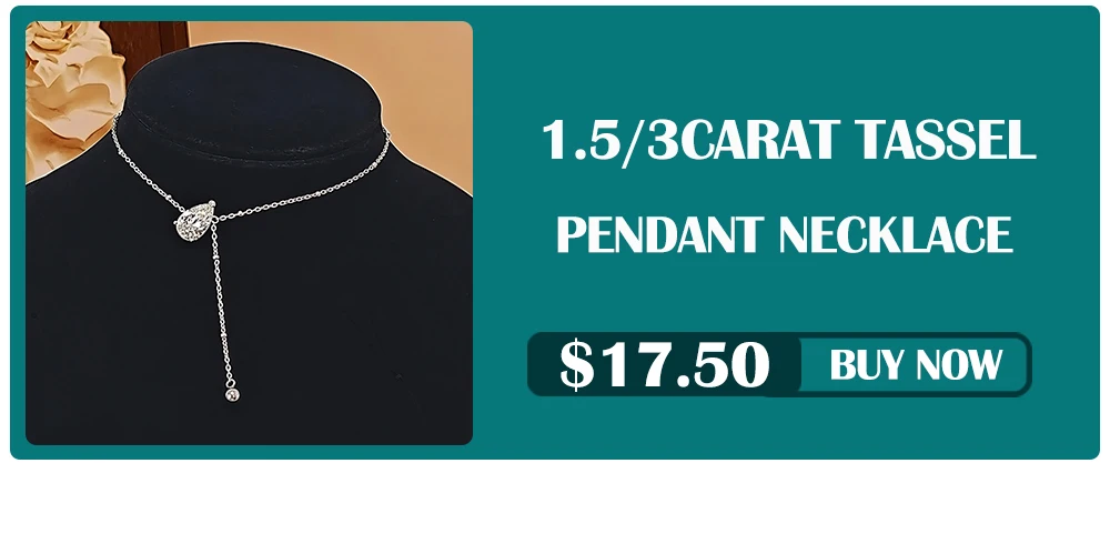 1-4carat Waterdrop Moissanite Pendant Necklace with Certificate S925 Silver Solitaire Pear Cut Lab Diamond Neckchain for Woman