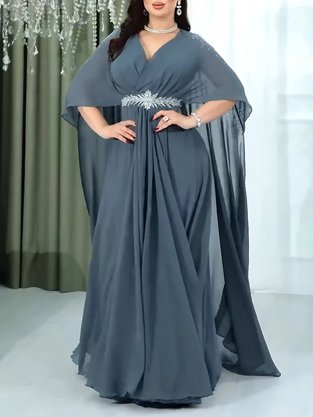 2026 Spring Summer Clothing Elegant Women Chiffon Long Dress Birthday Prom Party Evening Gowns African Robes Dubai Kaftan Abayas