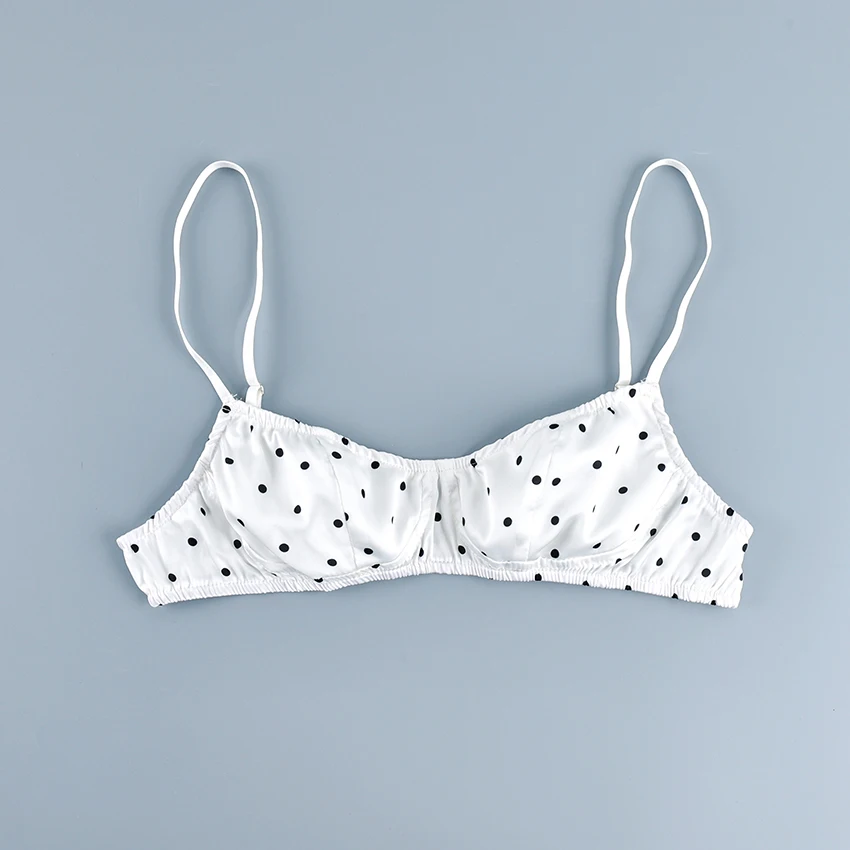 Linad Sexy Polka Dot Crop Top Camisole Long Skirts Suits Casual Spaghetti Strap Vest With High Waist Zipper Skirt Two Piece Sets