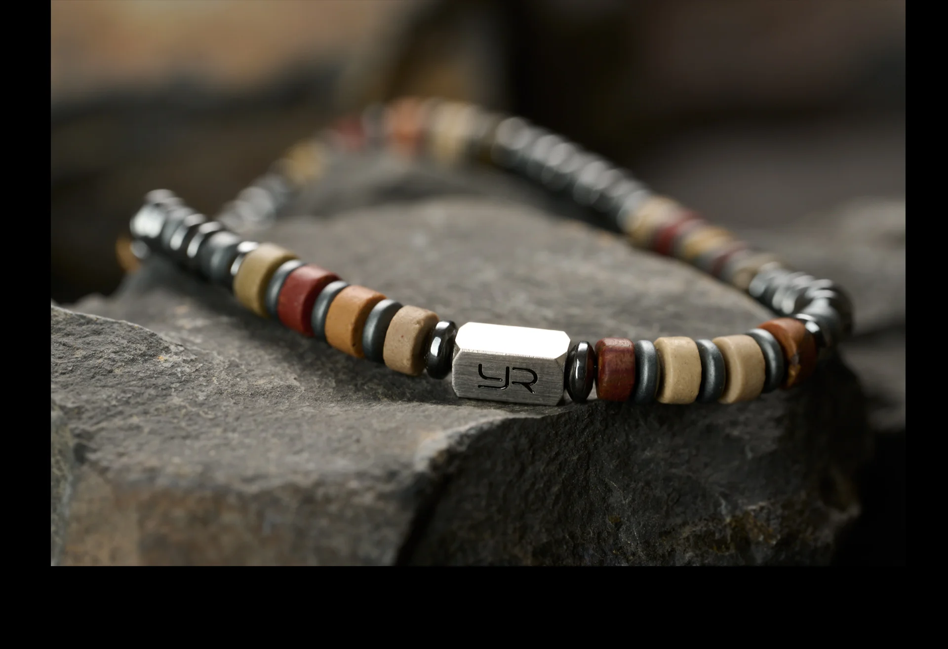 YOUNG&RICH Luxury Picasso Jasper Hematite Bracelet 4mm Bohemian Style Niche Accessory Handcrafted Unisex Bracelet