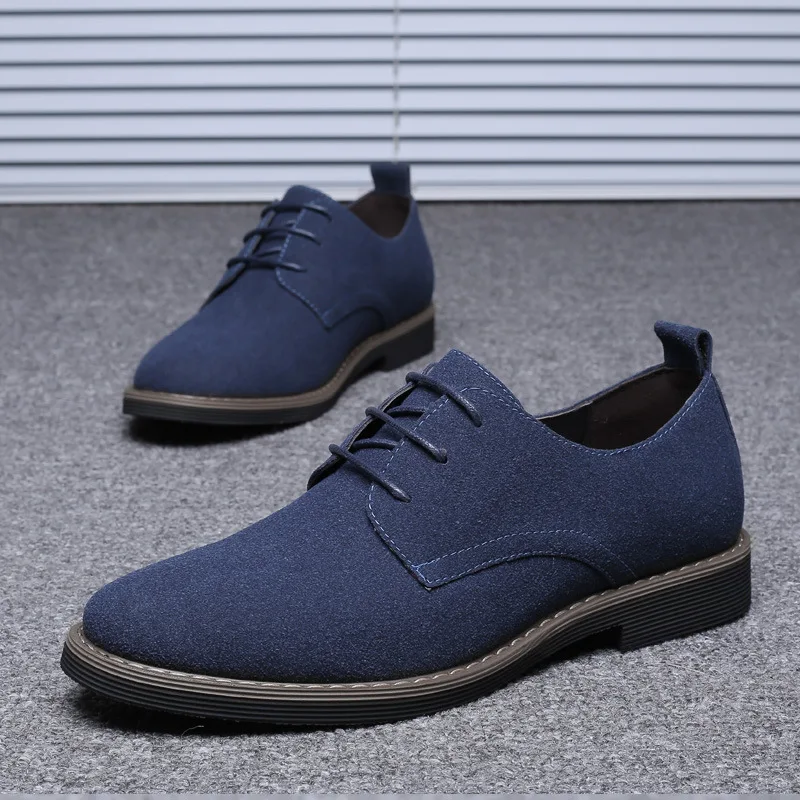 Mens Dress Shoes Legitimate Leather Shoe PU Suede Casual Men Designer Social Male Black Business Luxury Men's Wedding Summer Man