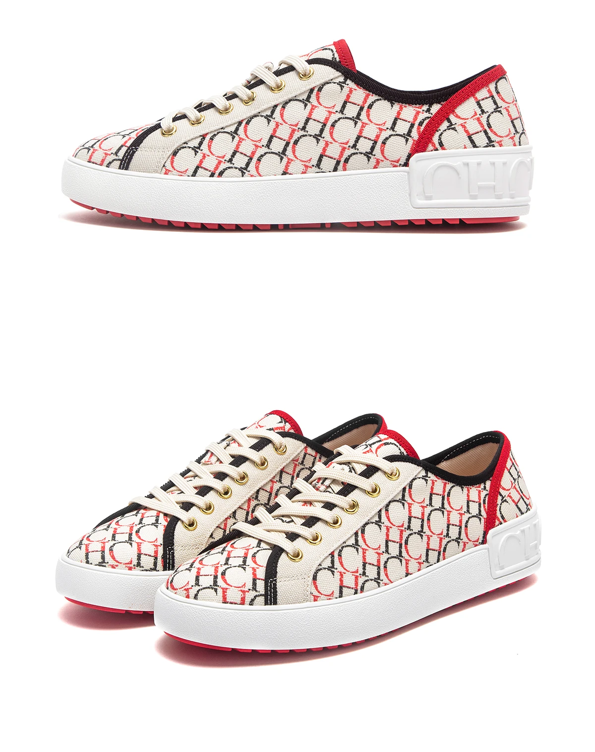 C-H Women's Casual Shoes Autumn New Comfortable Canvas Shoes Skeleton Correction Woman Walking Shoes