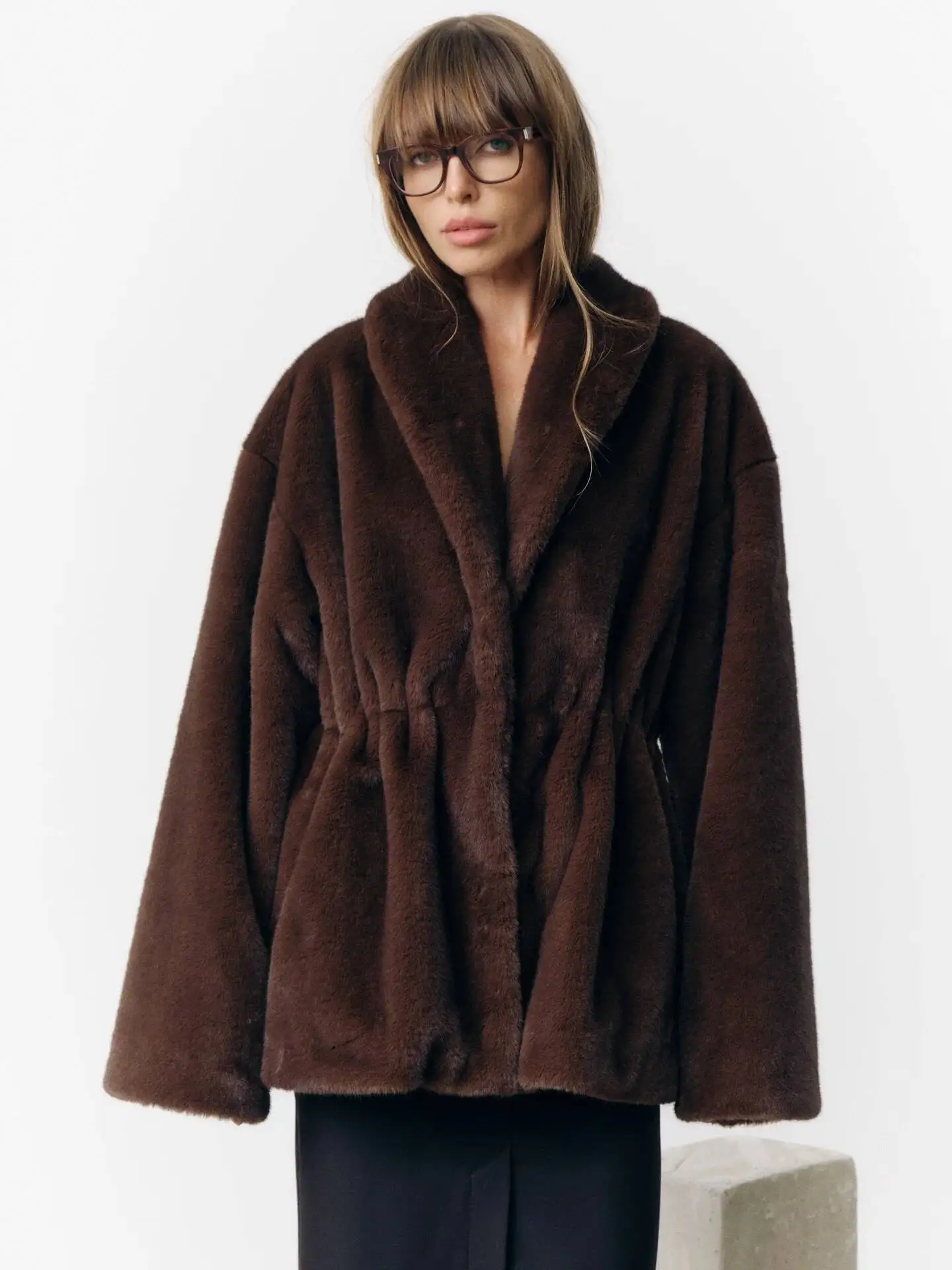 BJTZ Luxury Women’s Faux Fur Winter Coat Warm Thickened Thermal Insulated Jacket For Autumn Winter Cold Weather Outerwear