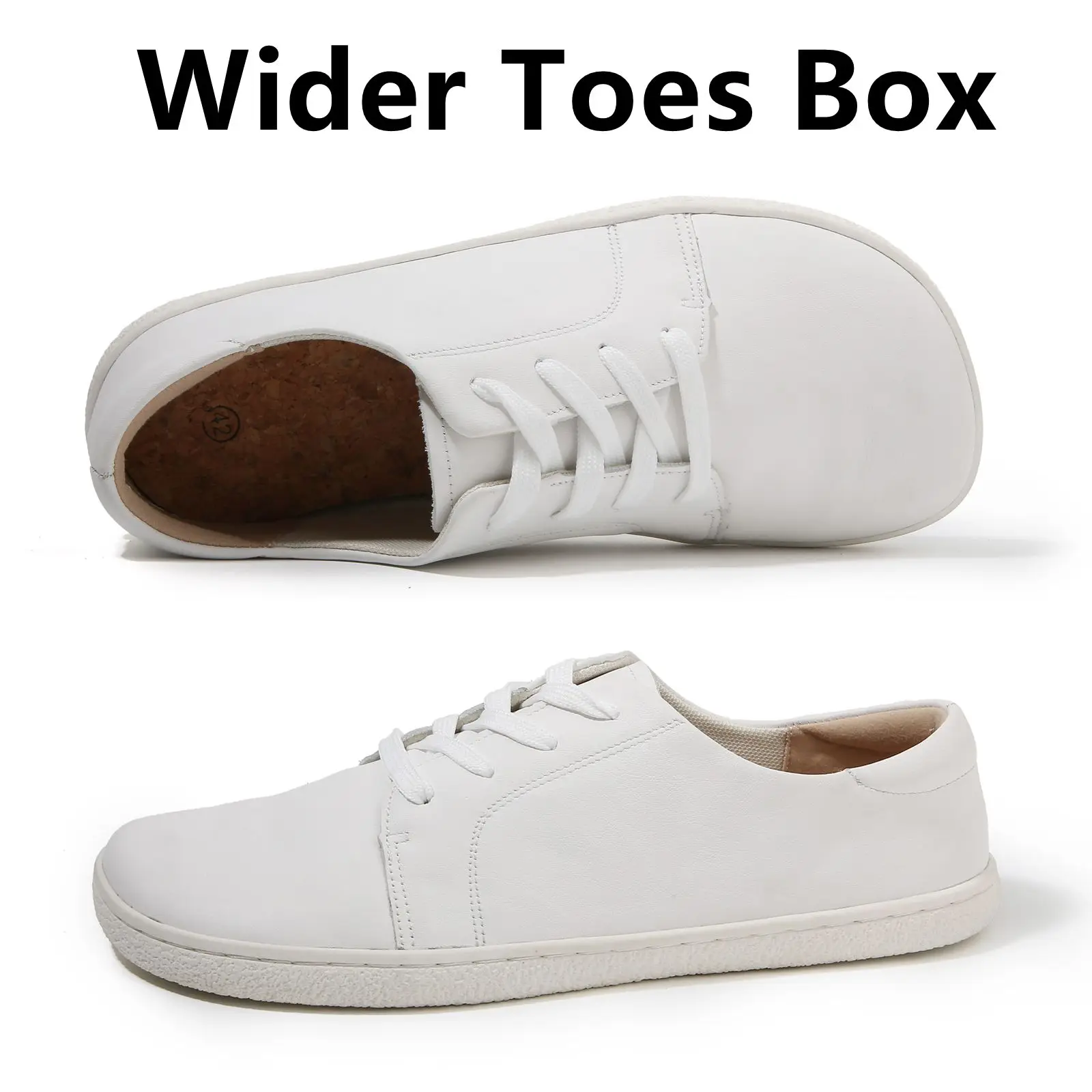 TONGLEPAO spring, autumn, barefoot, genuine leather men's women's sneakers with zero drop flat soft sole wider toe box light