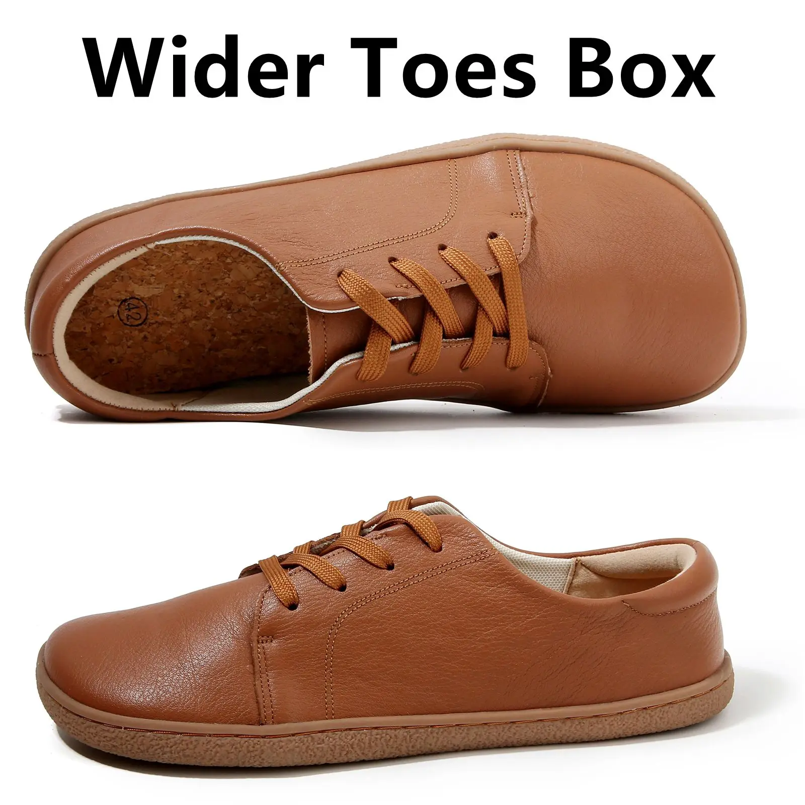TONGLEPAO spring, autumn, barefoot, genuine leather men's women's sneakers with zero drop flat soft sole wider toe box light