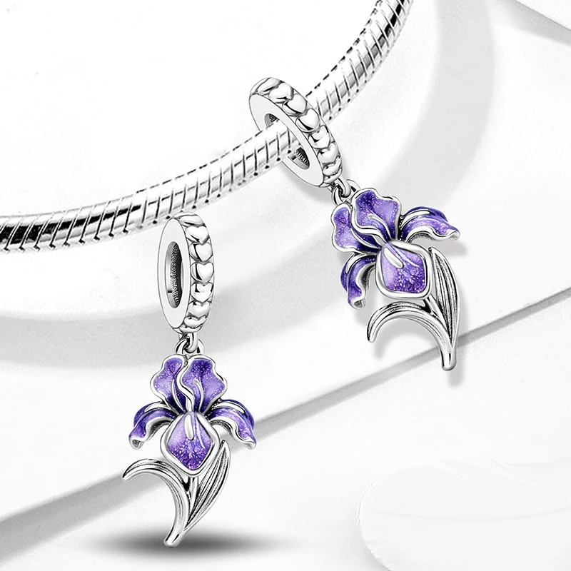 925 Sterling Silver Exquisite Leaf and Flower Horticulture Charms Beads Fit Original  Bracelets Bangles Fine Jewelry Gift