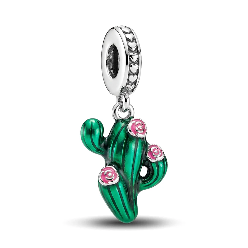 925 Sterling Silver Exquisite Leaf and Flower Horticulture Charms Beads Fit Original  Bracelets Bangles Fine Jewelry Gift