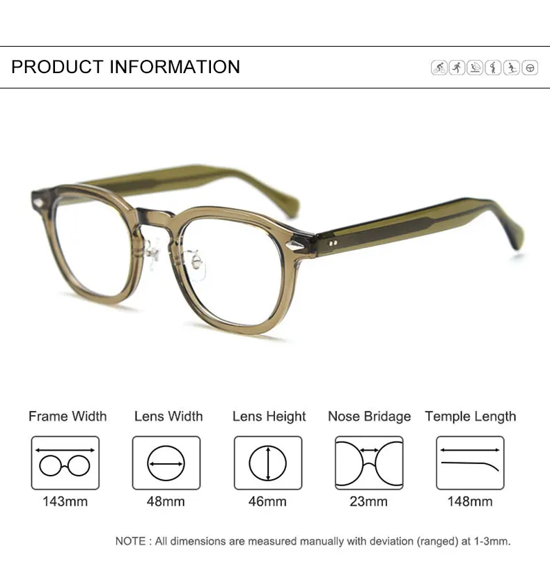 CATERSIDE New Simple Tr-90 Eyeglass Frame Men's Glasses Frame Round High-Quality Women's Daily Reading Decorative Eyeglassese