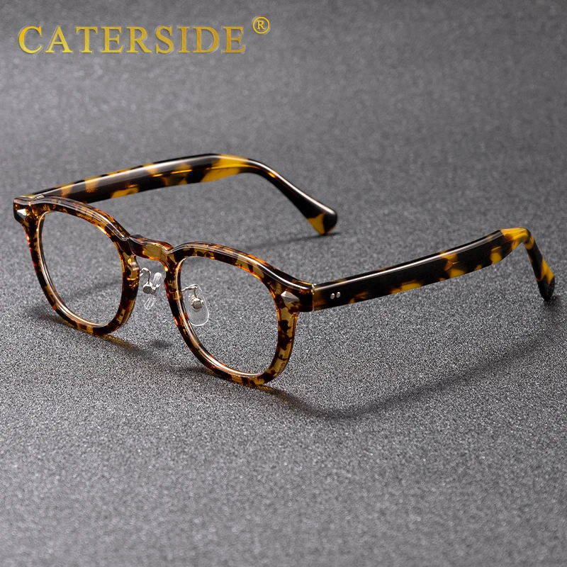 CATERSIDE New Simple Tr-90 Eyeglass Frame Men's Glasses Frame Round High-Quality Women's Daily Reading Decorative Eyeglassese