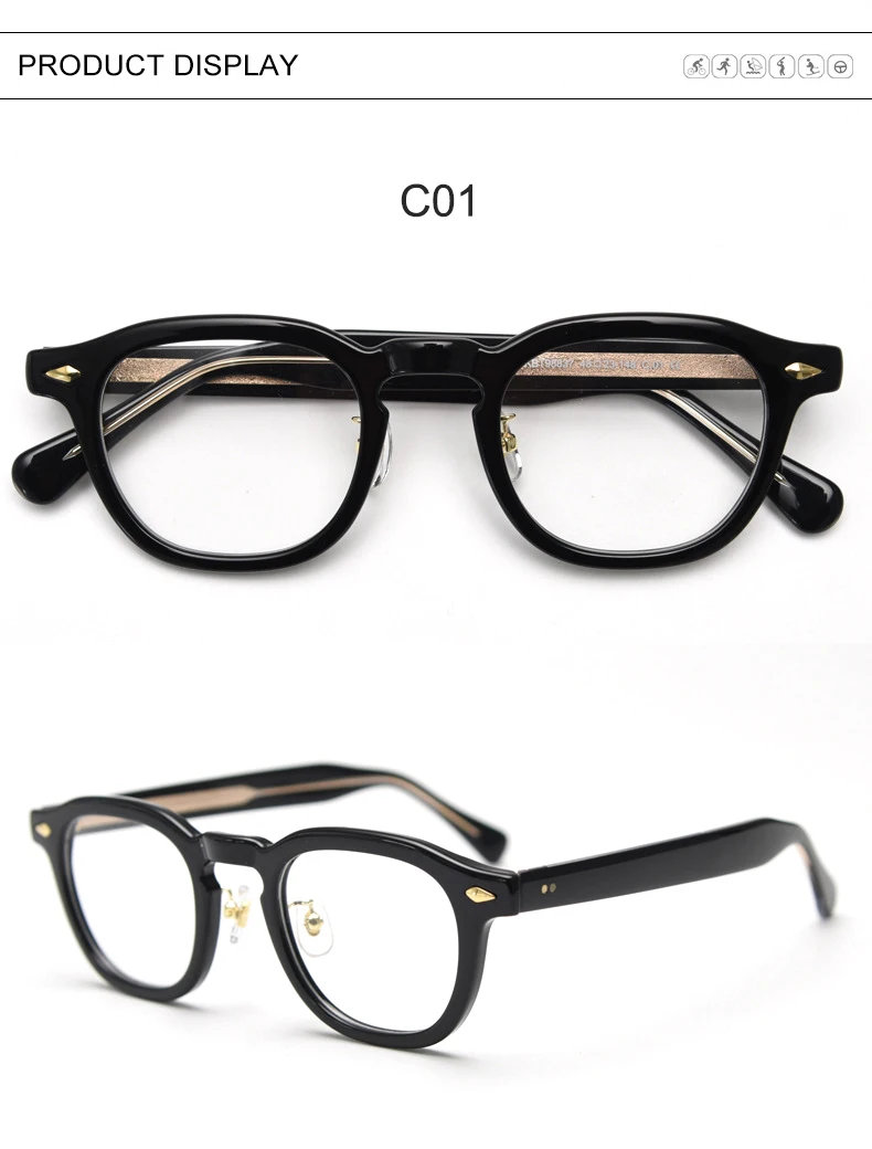 CATERSIDE New Simple Tr-90 Eyeglass Frame Men's Glasses Frame Round High-Quality Women's Daily Reading Decorative Eyeglassese