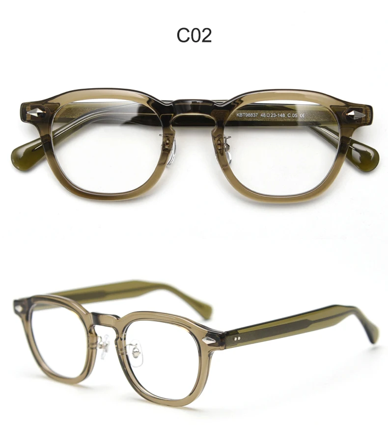 CATERSIDE New Simple Tr-90 Eyeglass Frame Men's Glasses Frame Round High-Quality Women's Daily Reading Decorative Eyeglassese