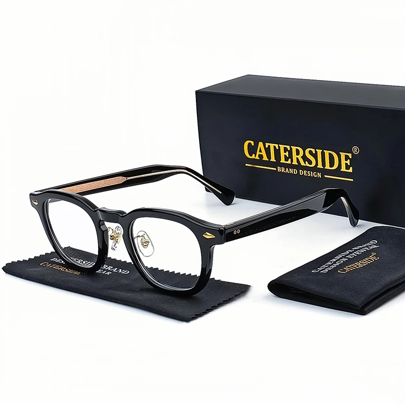 CATERSIDE New Simple Tr-90 Eyeglass Frame Men's Glasses Frame Round High-Quality Women's Daily Reading Decorative Eyeglassese