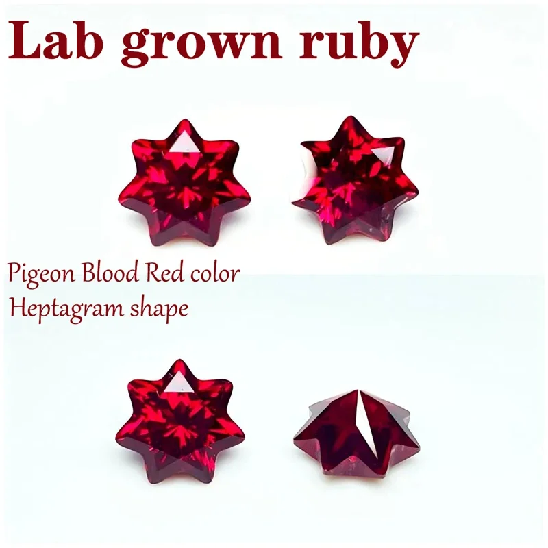 L-Ruby Sugar Tower Cut VVS1 Lab Grown Gemstone Pigeon Blood Red Certificate Advanced Charms Jewelry Making Materials Wholesale