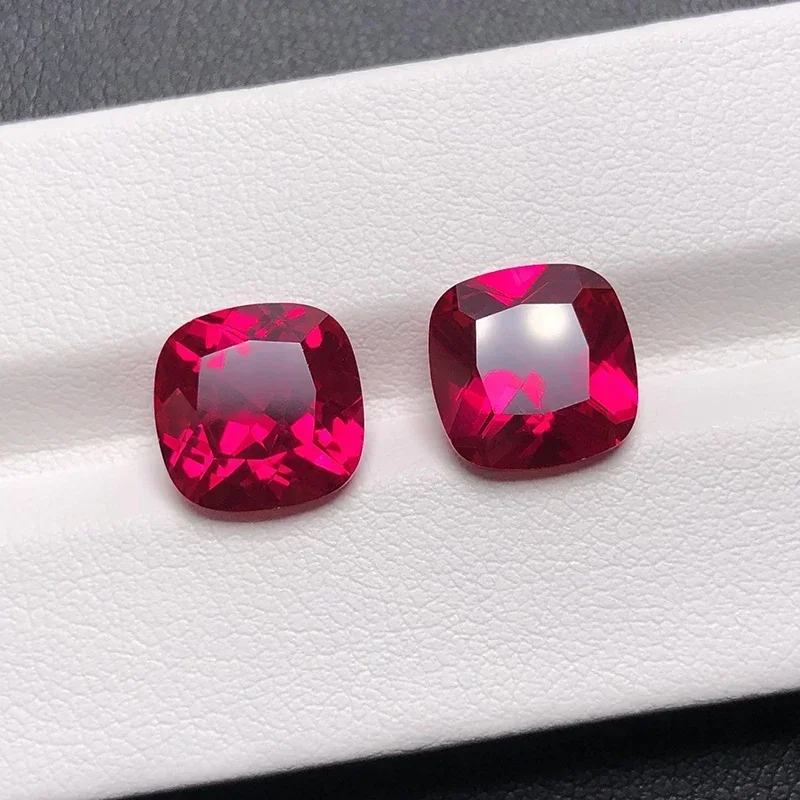 L-Ruby Sugar Tower Cut VVS1 Lab Grown Gemstone Pigeon Blood Red Certificate Advanced Charms Jewelry Making Materials Wholesale
