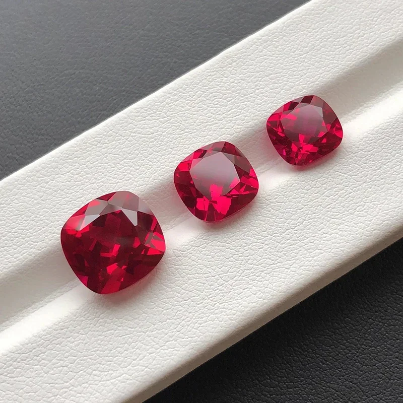 L-Ruby Sugar Tower Cut VVS1 Lab Grown Gemstone Pigeon Blood Red Certificate Advanced Charms Jewelry Making Materials Wholesale