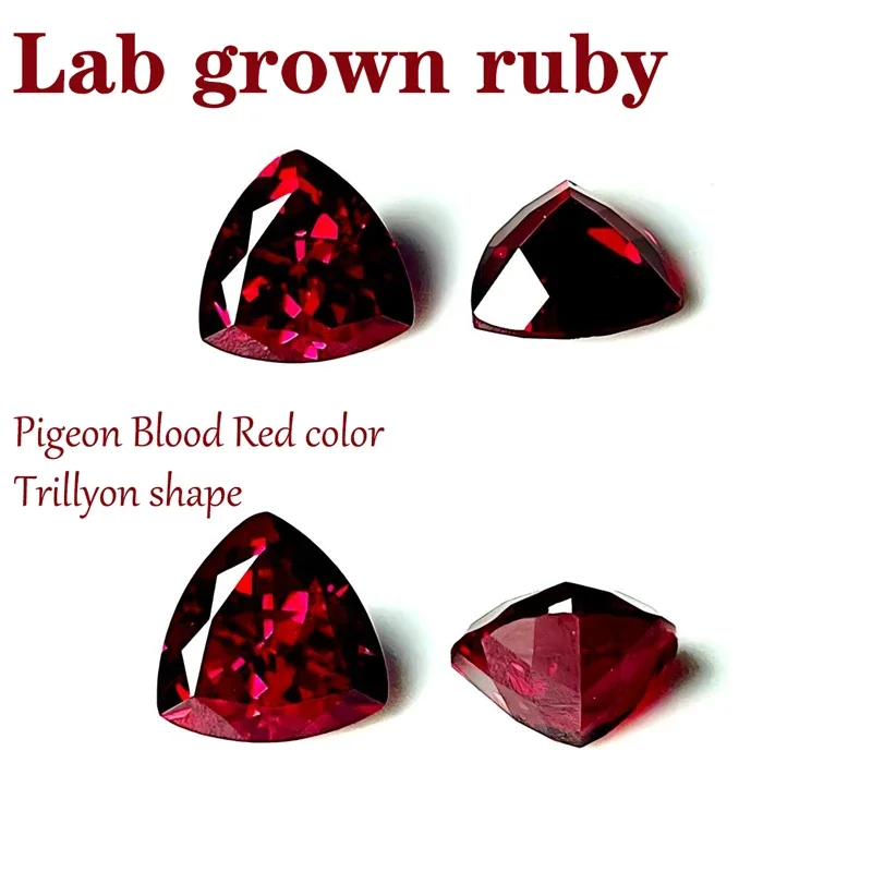 L-Ruby Sugar Tower Cut VVS1 Lab Grown Gemstone Pigeon Blood Red Certificate Advanced Charms Jewelry Making Materials Wholesale