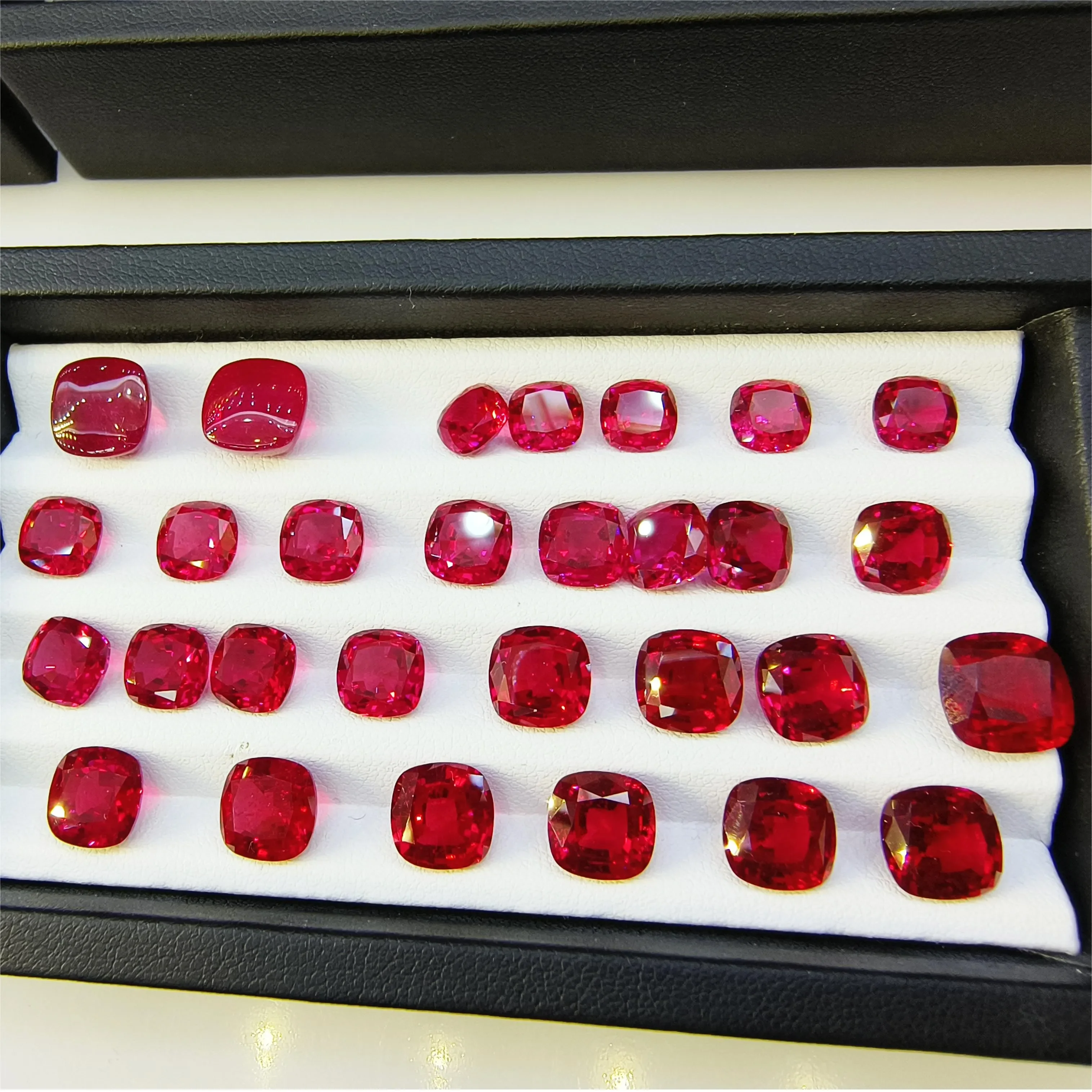 L-Ruby Sugar Tower Cut VVS1 Lab Grown Gemstone Pigeon Blood Red Certificate Advanced Charms Jewelry Making Materials Wholesale