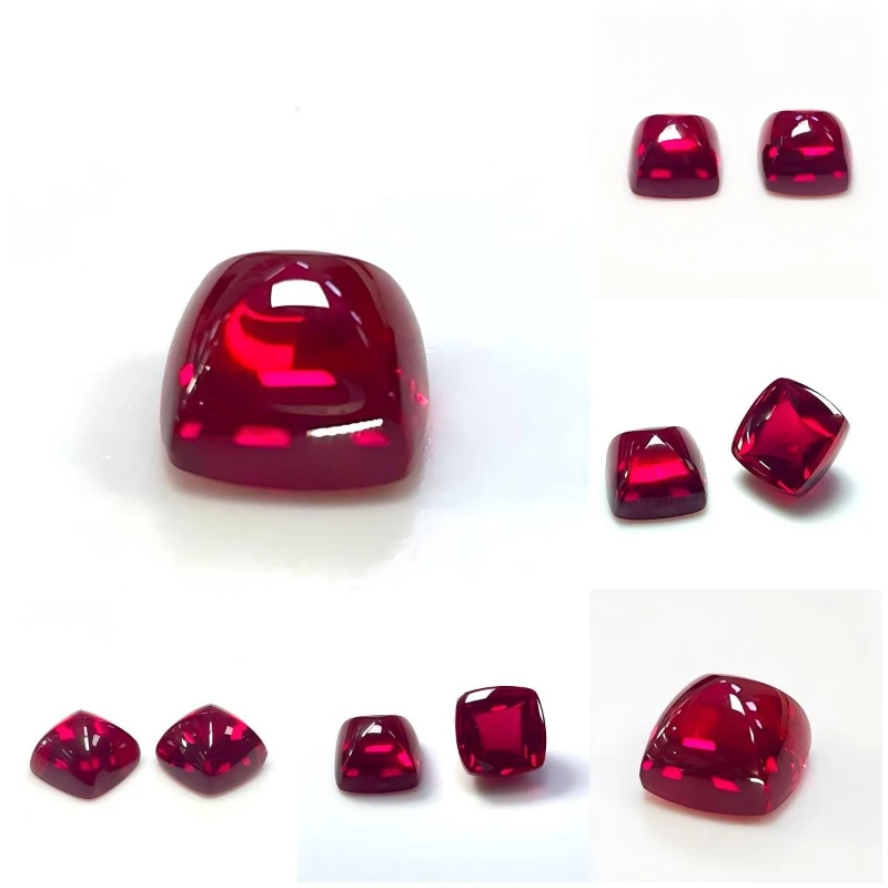 L-Ruby Sugar Tower Cut VVS1 Lab Grown Gemstone Pigeon Blood Red Certificate Advanced Charms Jewelry Making Materials Wholesale