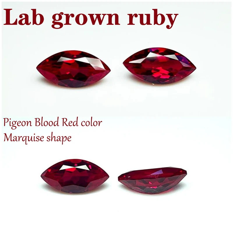 L-Ruby Sugar Tower Cut VVS1 Lab Grown Gemstone Pigeon Blood Red Certificate Advanced Charms Jewelry Making Materials Wholesale