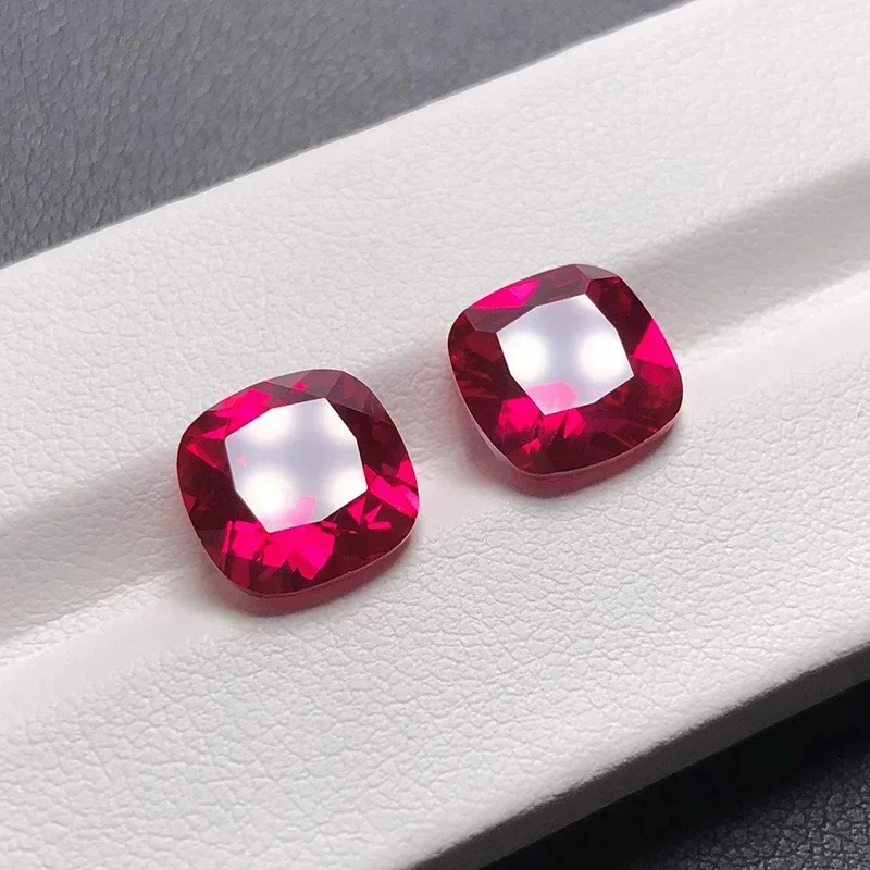 L-Ruby Sugar Tower Cut VVS1 Lab Grown Gemstone Pigeon Blood Red Certificate Advanced Charms Jewelry Making Materials Wholesale