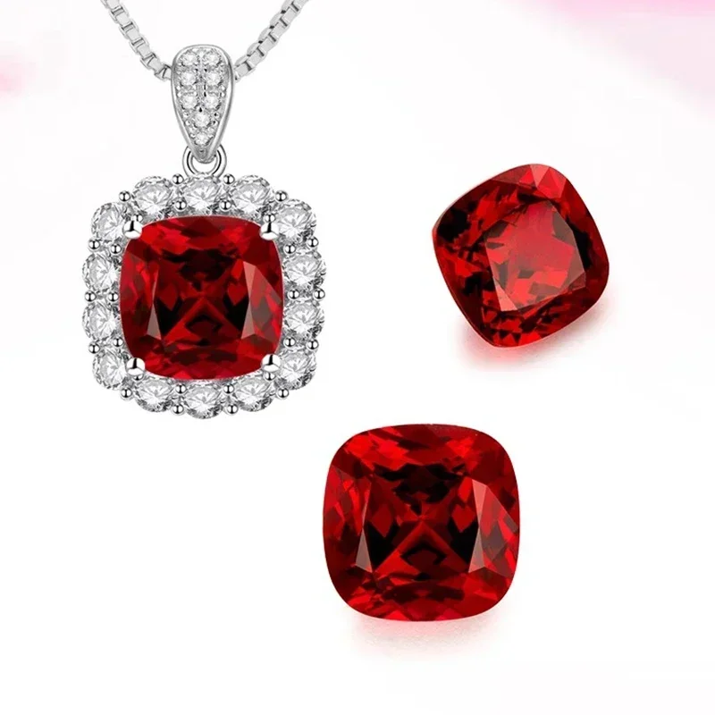 L-Ruby Sugar Tower Cut VVS1 Lab Grown Gemstone Pigeon Blood Red Certificate Advanced Charms Jewelry Making Materials Wholesale