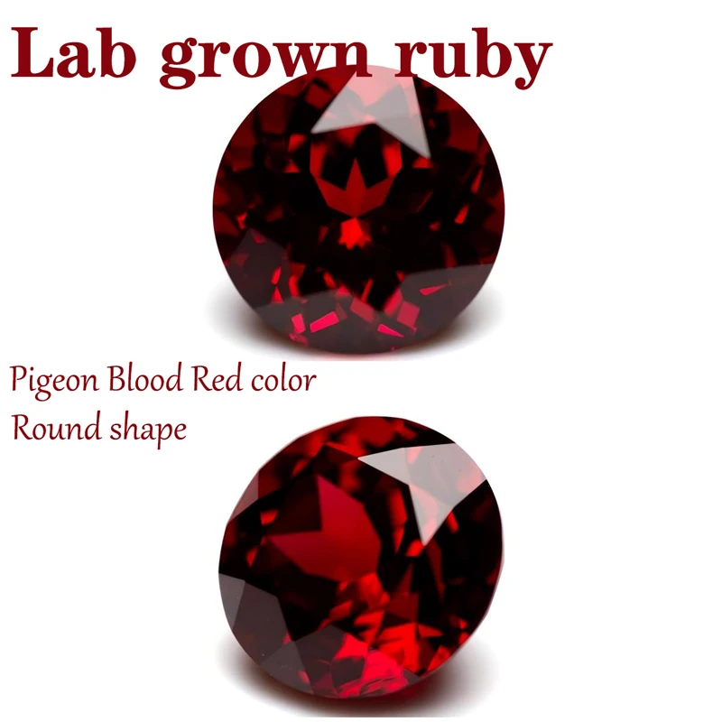 L-Ruby Sugar Tower Cut VVS1 Lab Grown Gemstone Pigeon Blood Red Certificate Advanced Charms Jewelry Making Materials Wholesale