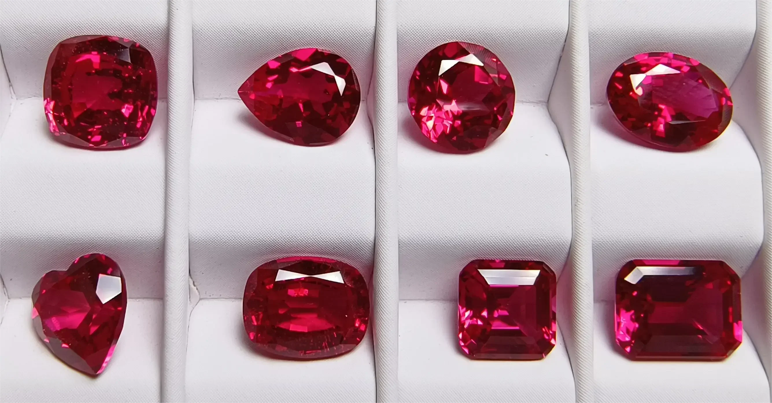 L-Ruby Sugar Tower Cut VVS1 Lab Grown Gemstone Pigeon Blood Red Certificate Advanced Charms Jewelry Making Materials Wholesale
