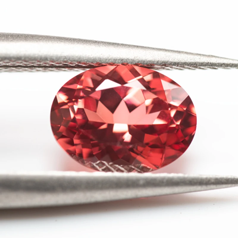 Lab Grown Padparadscha Cushion Cut Fire Lotus Color DIY Charms Jewelry Making Ring Necklace Earrings Main Materials Certificate
