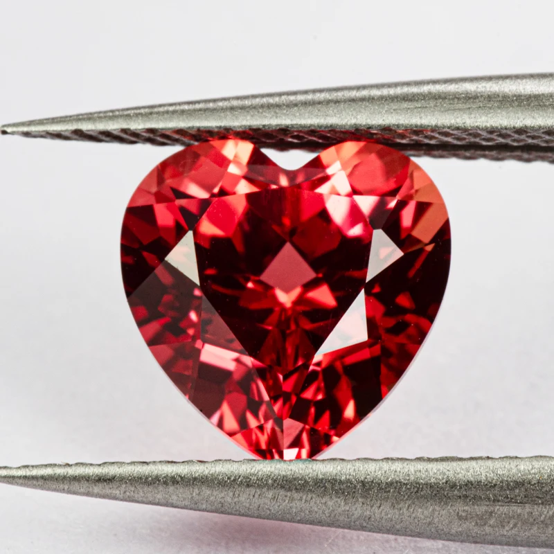 Lab Grown Padparadscha Cushion Cut Fire Lotus Color DIY Charms Jewelry Making Ring Necklace Earrings Main Materials Certificate