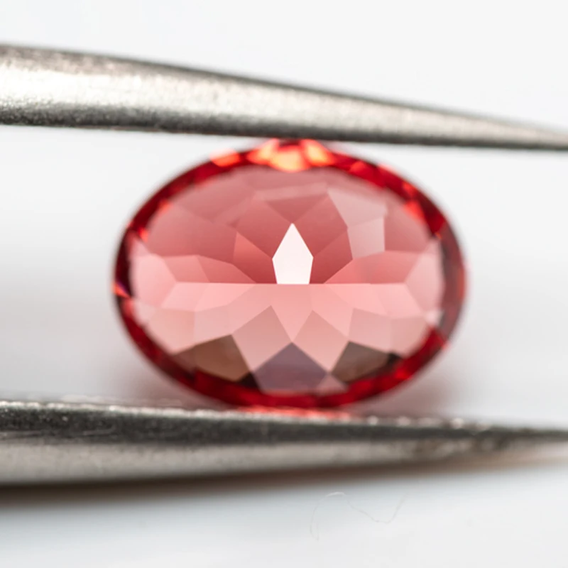 Lab Grown Padparadscha Cushion Cut Fire Lotus Color DIY Charms Jewelry Making Ring Necklace Earrings Main Materials Certificate
