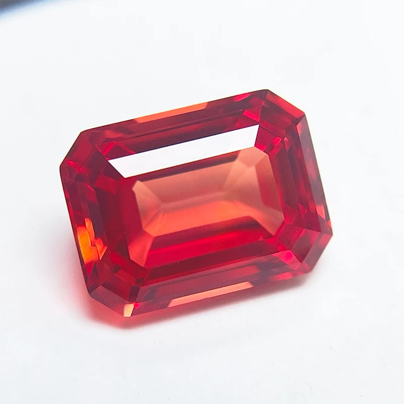 Lab Grown Padparadscha Cushion Cut Fire Lotus Color DIY Charms Jewelry Making Ring Necklace Earrings Main Materials Certificate