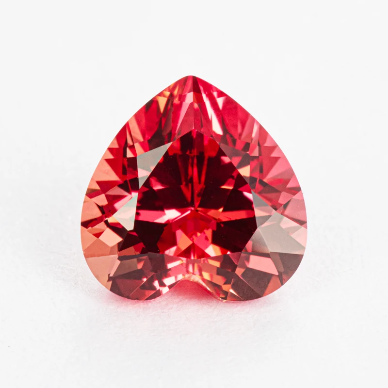 Lab Grown Padparadscha Cushion Cut Fire Lotus Color DIY Charms Jewelry Making Ring Necklace Earrings Main Materials Certificate
