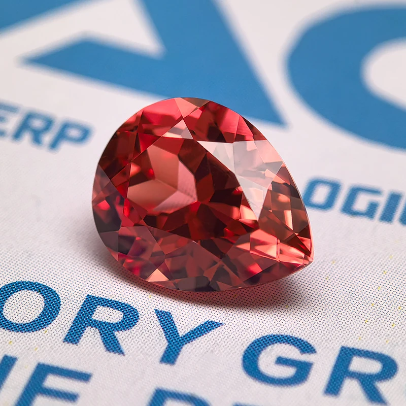 Lab Grown Padparadscha Cushion Cut Fire Lotus Color DIY Charms Jewelry Making Ring Necklace Earrings Main Materials Certificate