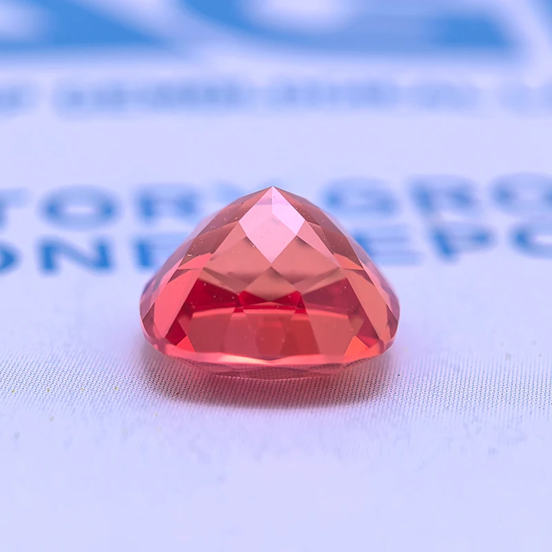 Lab Grown Padparadscha Cushion Cut Fire Lotus Color DIY Charms Jewelry Making Ring Necklace Earrings Main Materials Certificate