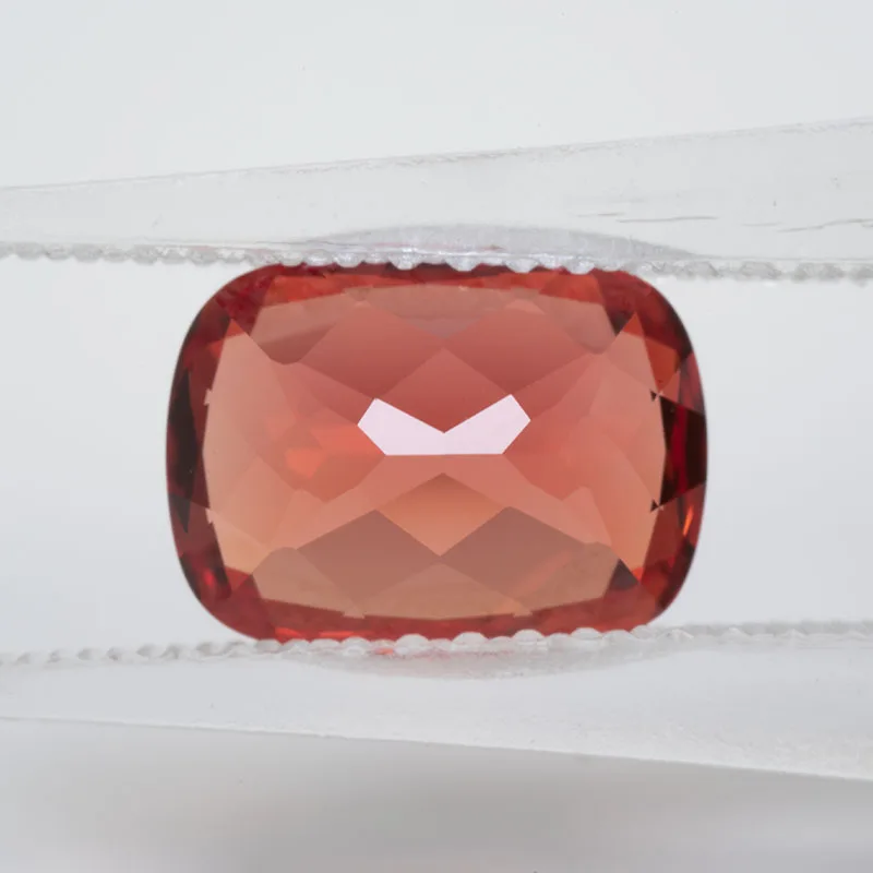 Lab Grown Padparadscha Cushion Cut Fire Lotus Color DIY Charms Jewelry Making Ring Necklace Earrings Main Materials Certificate