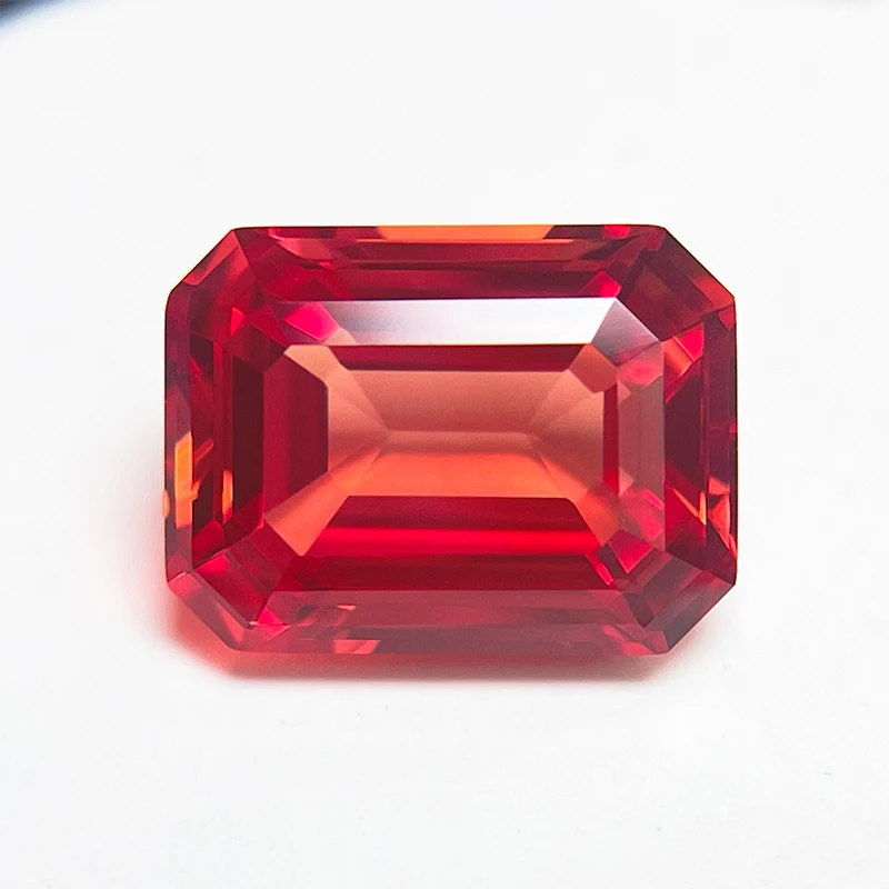 Lab Grown Padparadscha Cushion Cut Fire Lotus Color DIY Charms Jewelry Making Ring Necklace Earrings Main Materials Certificate