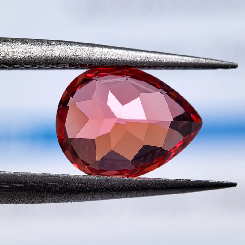 Lab Grown Padparadscha Cushion Cut Fire Lotus Color DIY Charms Jewelry Making Ring Necklace Earrings Main Materials Certificate
