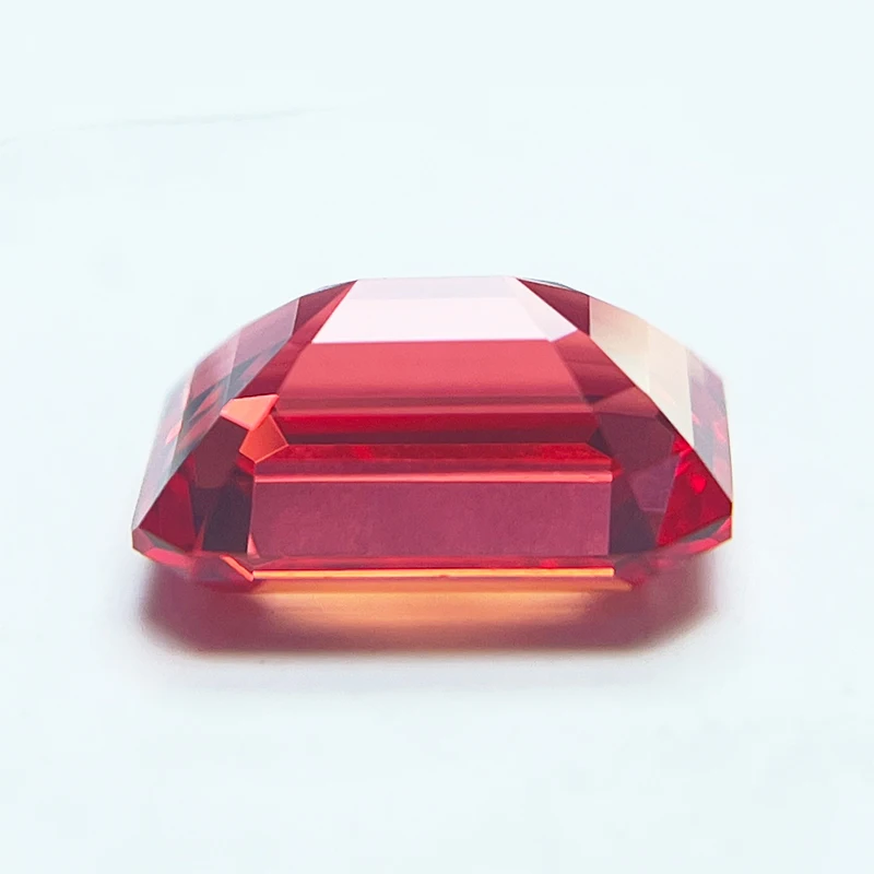 Lab Grown Padparadscha Cushion Cut Fire Lotus Color DIY Charms Jewelry Making Ring Necklace Earrings Main Materials Certificate