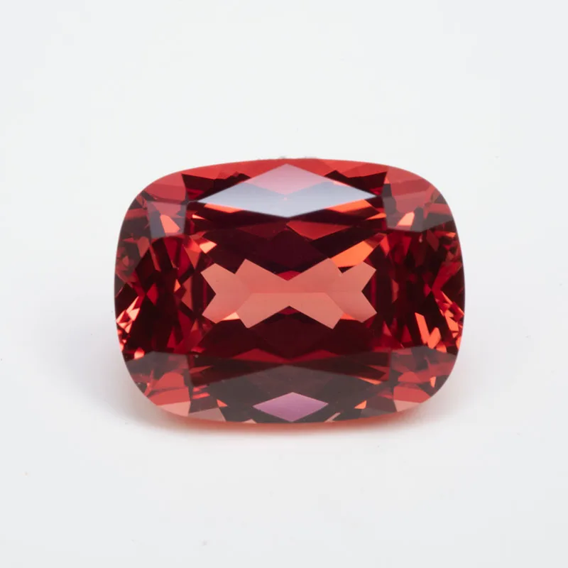 Lab Grown Padparadscha Cushion Cut Fire Lotus Color DIY Charms Jewelry Making Ring Necklace Earrings Main Materials Certificate