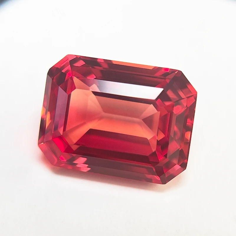 Lab Grown Padparadscha Cushion Cut Fire Lotus Color DIY Charms Jewelry Making Ring Necklace Earrings Main Materials Certificate